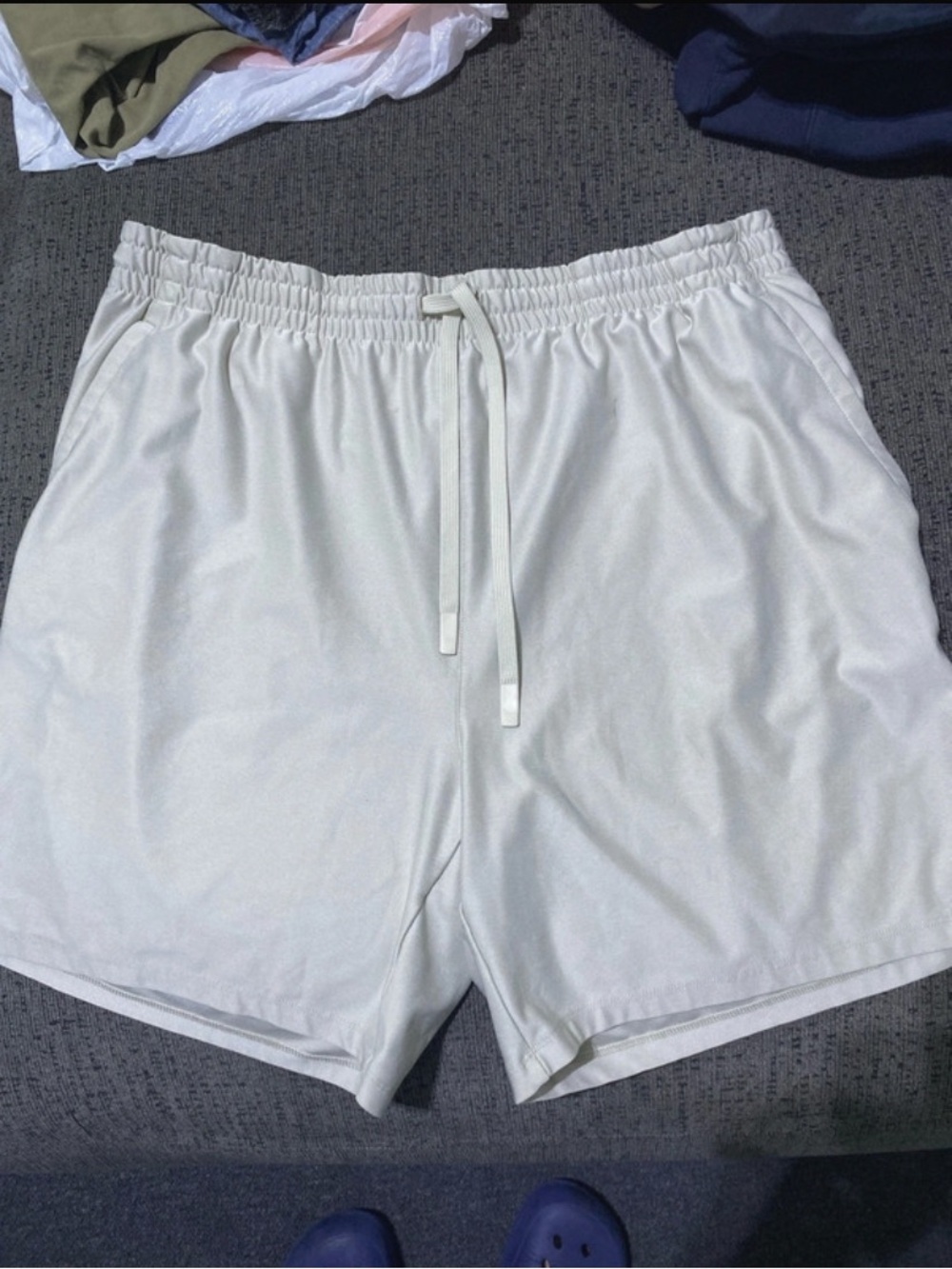 Old Navy White Athletic Drawstring Shorts
